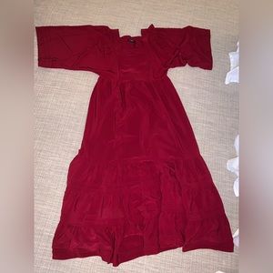 Red maxi dress